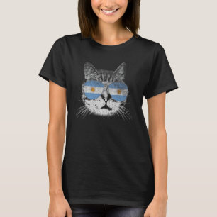 Argentina Flag Country Roots Cat  Pride  Family T-Shirt