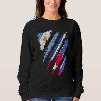 Argentina Flag Cuba Grown Patriot Country Stripes Sweatshirt