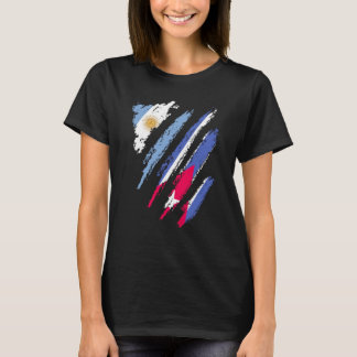 Argentina Flag Cuba Grown Patriot Country Stripes T-Shirt