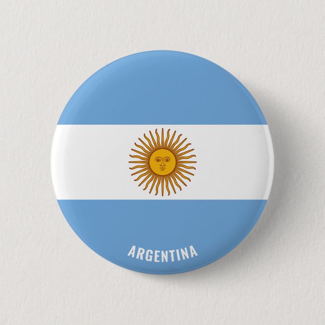 Argentina Flag Cute Patriotic Button (Front)