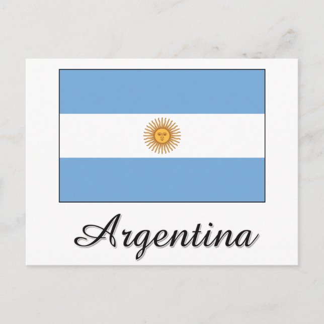 Argentina Flag Design Postcard (Front)