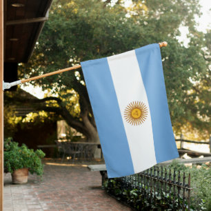 Argentina Flag Design with Sun of May Emblem