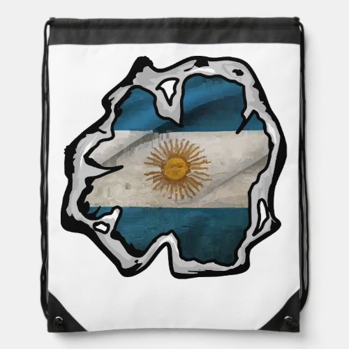 Argentina flag  drawstring bag
