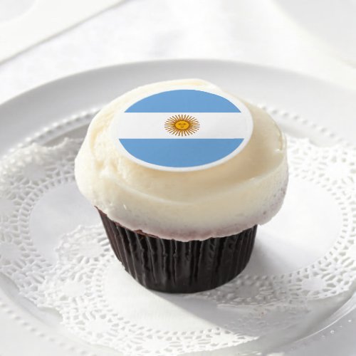 Argentina Flag Edible Frosting Rounds