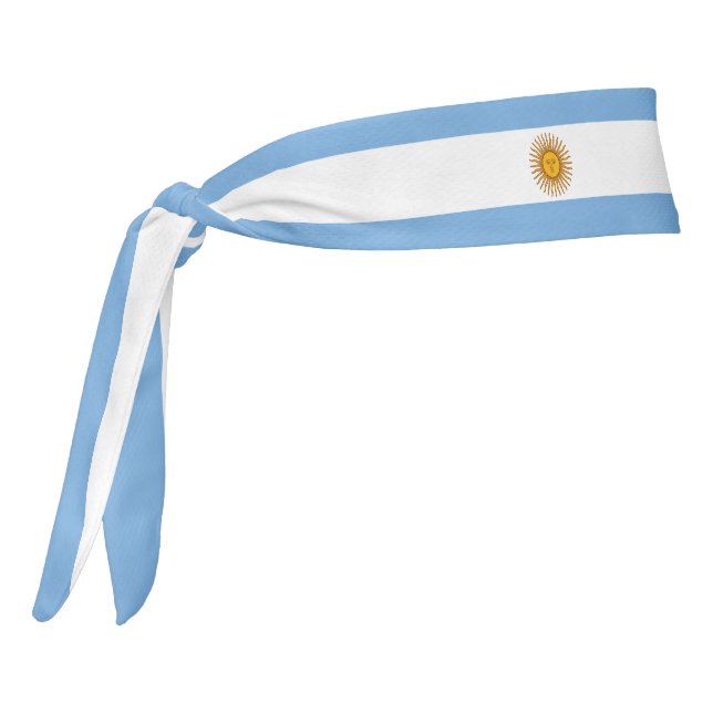 Argentina Flag Elegant Patriotic Tie Headband (Rotate 270)