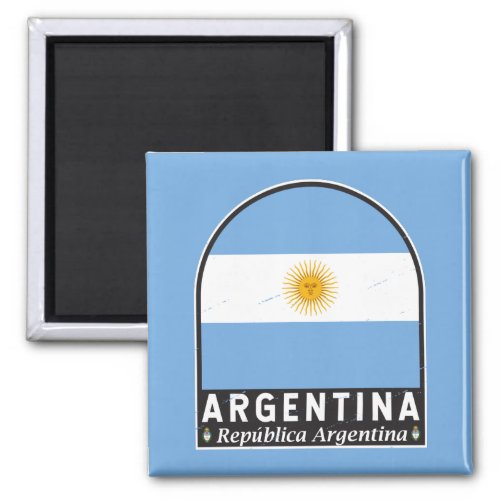 Argentina Flag Emblem Distressed Vintage  Magnet