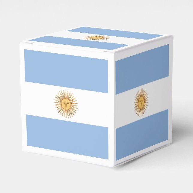 Argentina Flag Emblem Favor Boxes (Front Side)