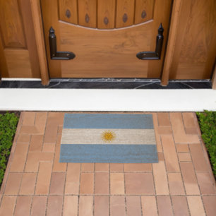Argentina flag fiber doormat