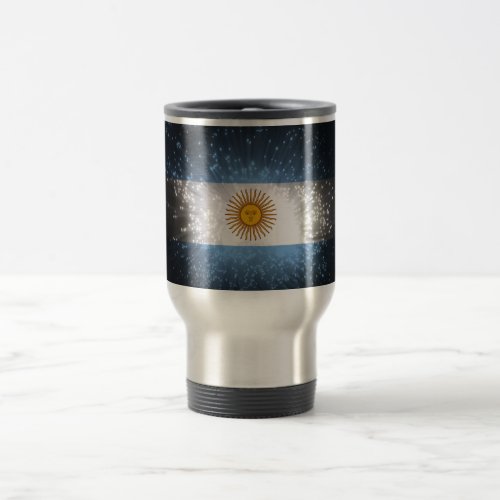 Argentina Flag Firework Travel Mug