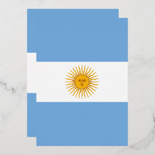 Argentina flag foil invitation