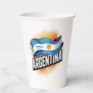 Argentina Flag Football Fan Shirt 2026 Paper Cups