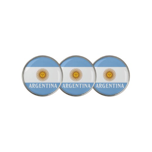 Argentina Flag Football Soccer Argentinian  Golf Ball Marker