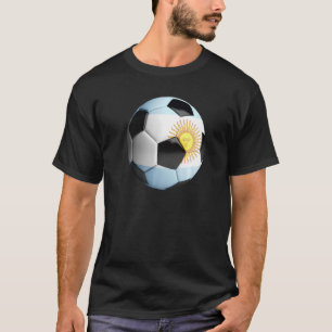Argentina Flag Football Soccer Ball T-Shirt