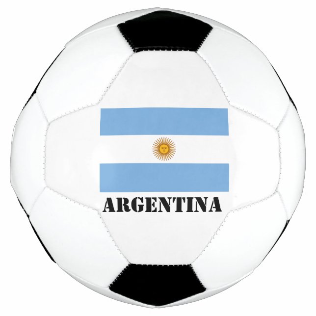Argentina Flag Footballs Soccer Argentine Blue  Soccer Ball (Front)