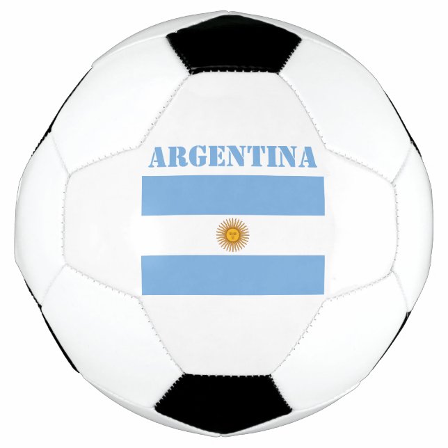 Argentina Flag Footballs Soccer Argentine Blue  Soccer Ball (Front)