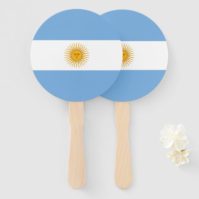Argentina flag hand fan (Front and Back)