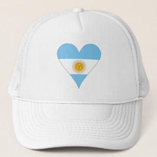 Argentina Flag Heart Funky Trucker Hat