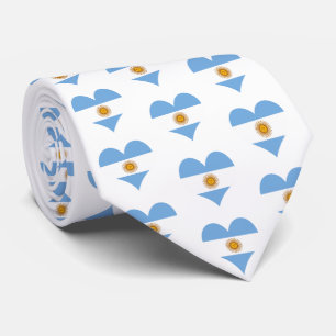 Argentina flag heart tie