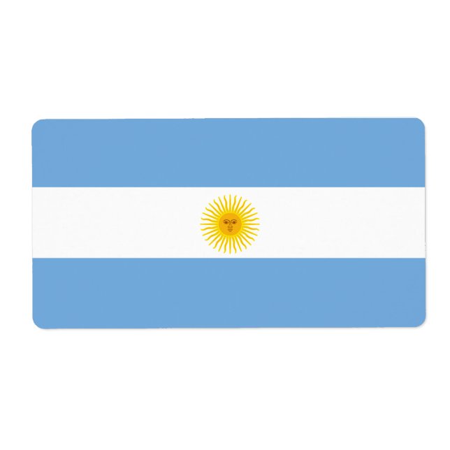 Argentina Flag Label (Front)