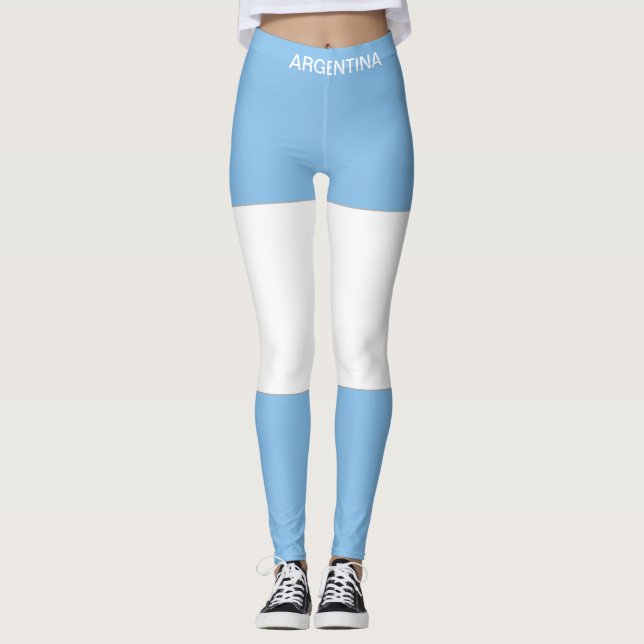 Argentina Flag Leggings (Front)