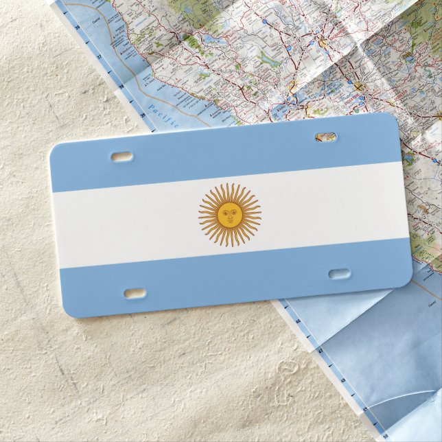 Argentina Flag License Plate (In Situ)