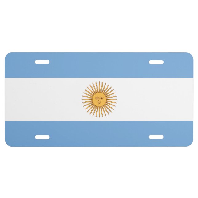 Argentina Flag License Plate (Front)