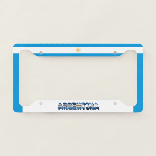 Argentina flag license plate frame (Front)
