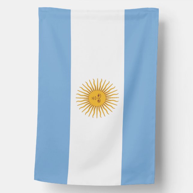 Argentina Flag Light Blue White Sun Emblem (Front)