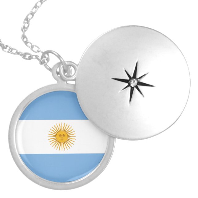 Argentina flag locket necklace (Front)