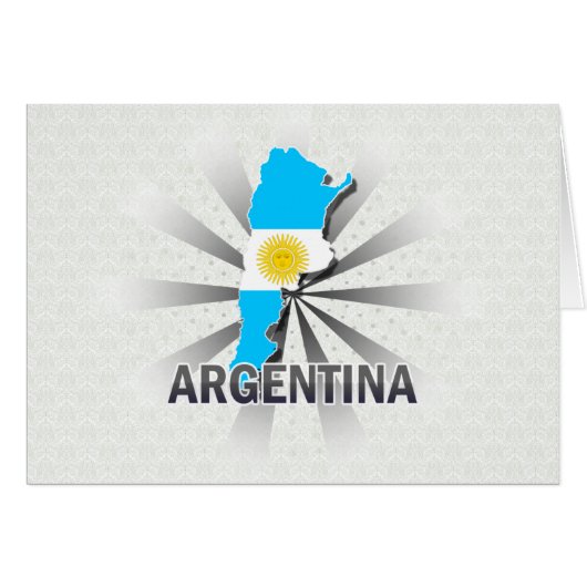Argentina Flag Map 2.0 Cards (Front Horizontal)