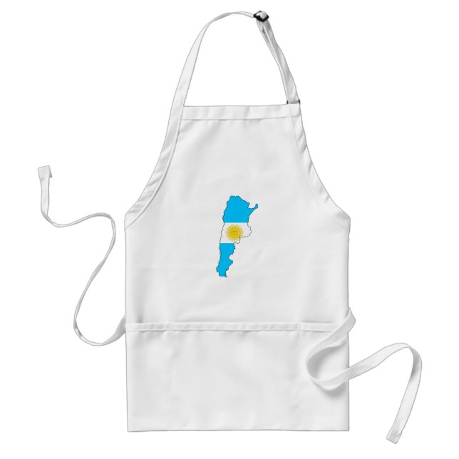 Argentina flag map adult apron (Front)