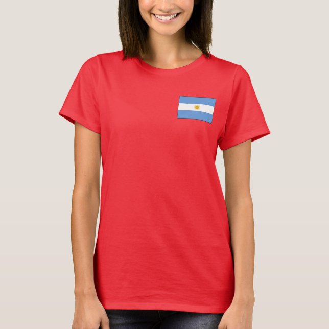 Argentina Flag + Map T-Shirt (Front)