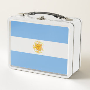 Argentina flag metal lunch box