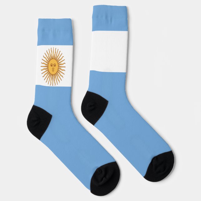Argentina Flag National Argentinian Patriotic Socks (Right)