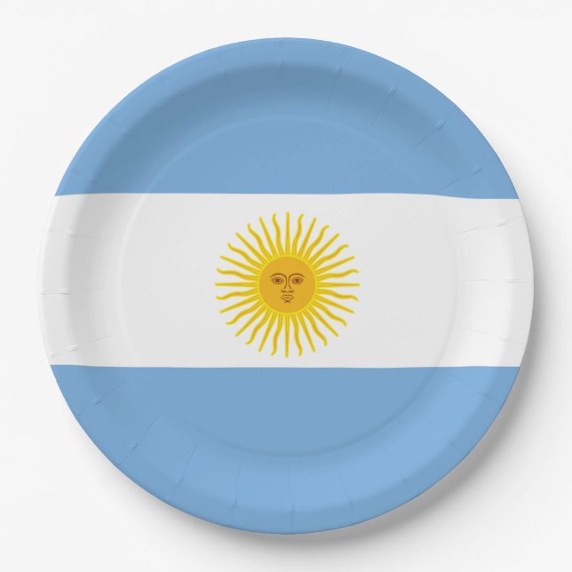 Argentina Flag Paper Plates (Front)