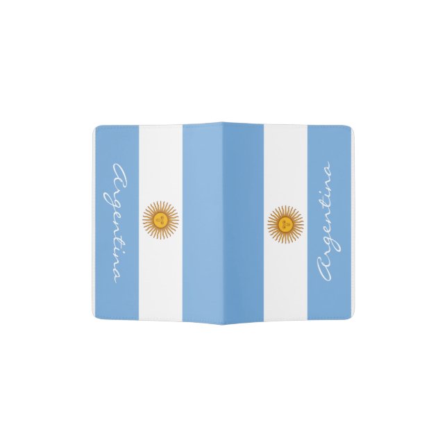 Argentina flag passport holder | Argentine pride (Opened)