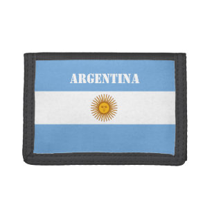 Argentina Flag Patriot Football Soccer Trifold Wal Tri-fold Wallet