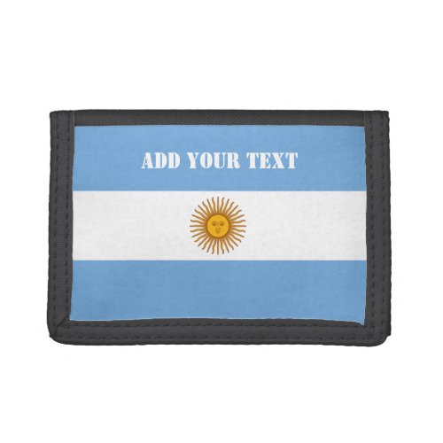 Argentina Flag Patriot Football Soccer Trifold Wallet