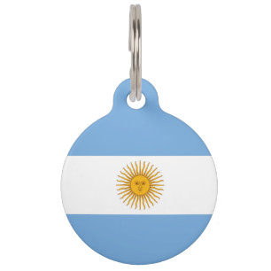 Argentina flag pet ID tag