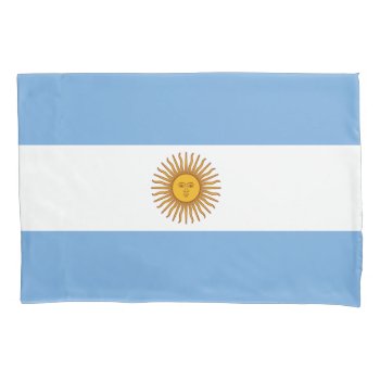 Argentina Flag Pillowcase by AZ_DESIGN at Zazzle