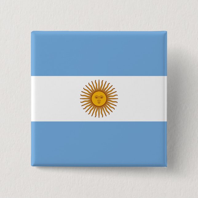 Argentina Flag Pinback Button (Front)
