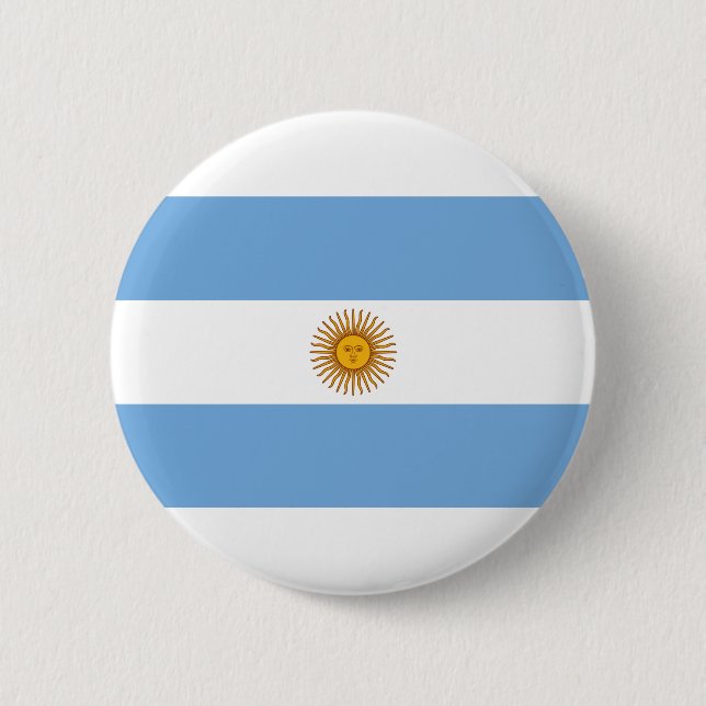 Argentina Flag Pinback Button (Front)