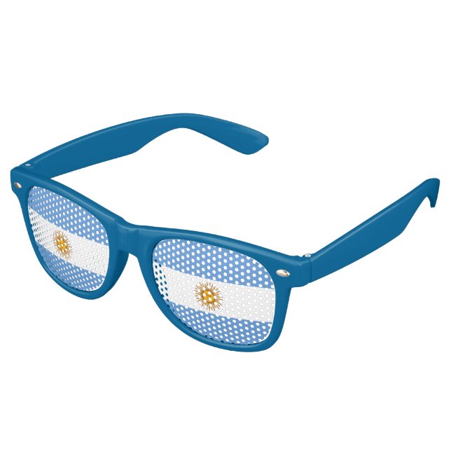 Argentina Flag Retro Sunglasses (Angled)