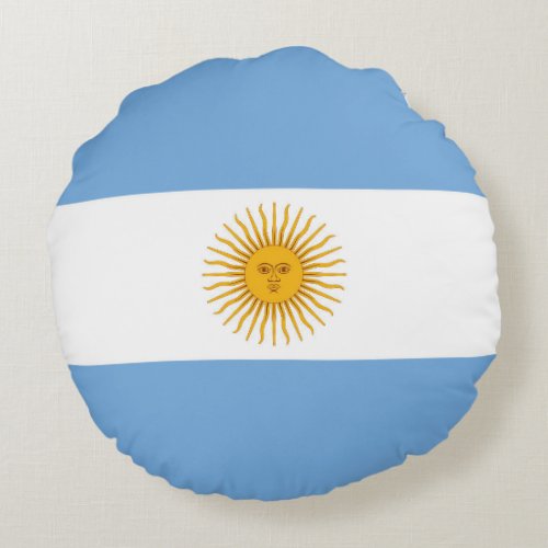 Argentina flag round pillow