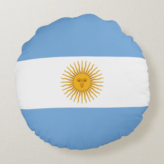 Argentina flag round pillow (Back)