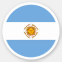 Argentina Flag Round Sticker
