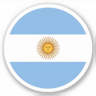 Argentina Flag Round Sticker