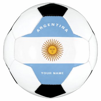 Argentina Flag Soccer Ball by AZ_DESIGN at Zazzle