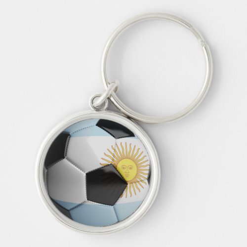 Argentina Flag Soccer Ball Keychain