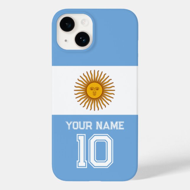 Argentina flag soccer fan Case-Mate iPhone 14 Case (Back)